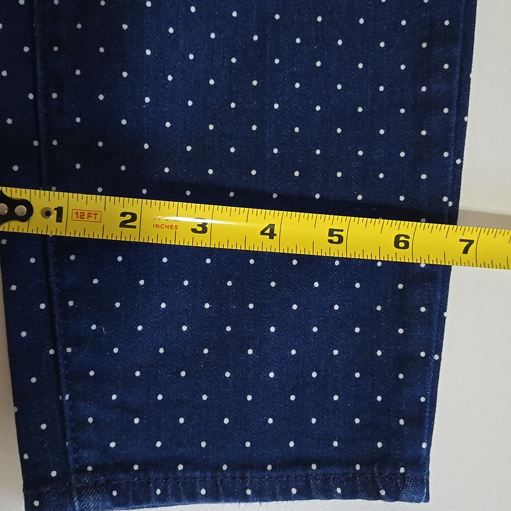 Talbots Flawless Slim Ankle Dot Denim Jeans 10P - Picture 11 of 14